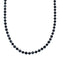Native American Sterling Silver Onyx and Agate Bead Necklace JX127007